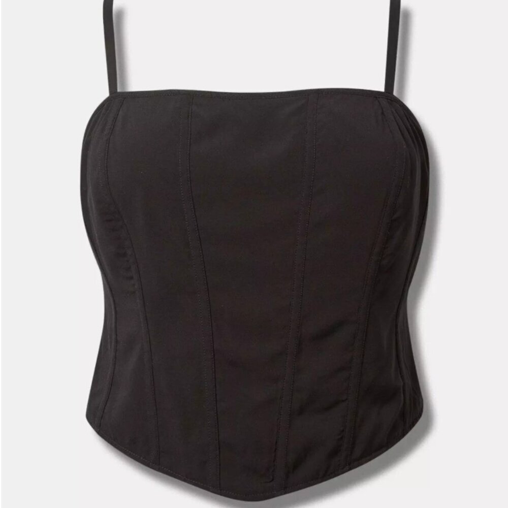 NWT Torrid Challis Corset Crop Top - Picture 2 of 9